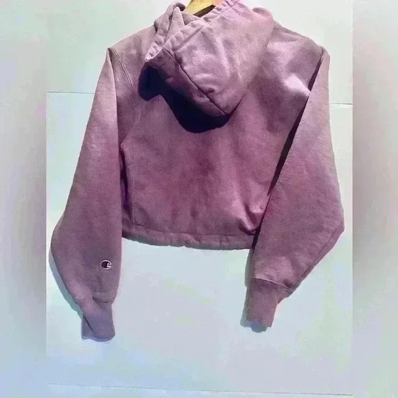 Champion Women’s Size XS Reverse Weave Cinch Bottom Hoodie in Tinted Lavender - Picture 7 of 10